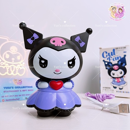 [3910-1] Cute Fan \ Kuromi Doll 