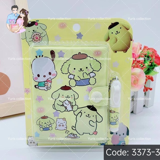 [3373-3] Mini Notepad + Pen \ Pompom