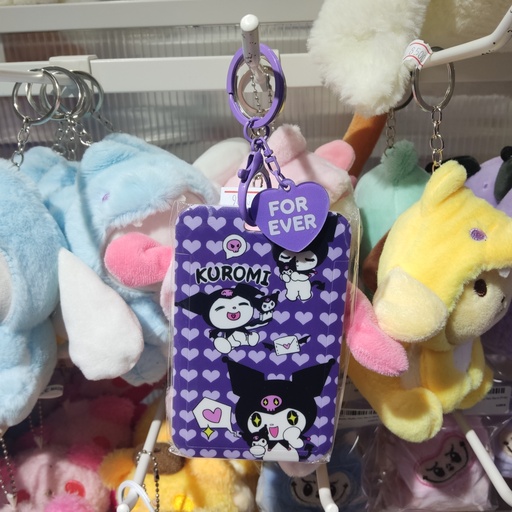 [3927-2] Kuromi Card Holder Keychain For Ever (Purple)