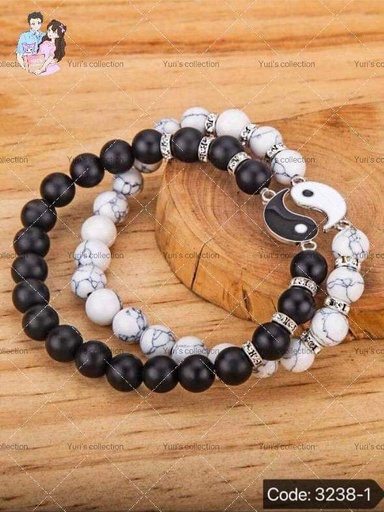 [3238-1] Yin-Yang Couple Bracelet