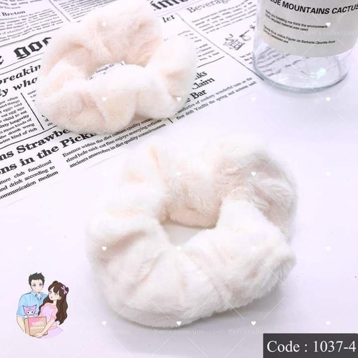 [1037-4] Fluffy Hair Band (White)