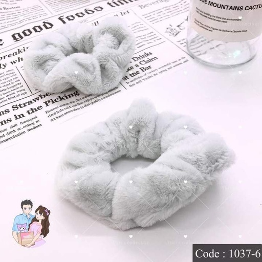 [1037-6] Fluffy Hair Band (Green)
