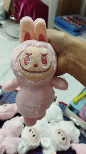 [3934-2] Labubu Plush Keychain(Pink)