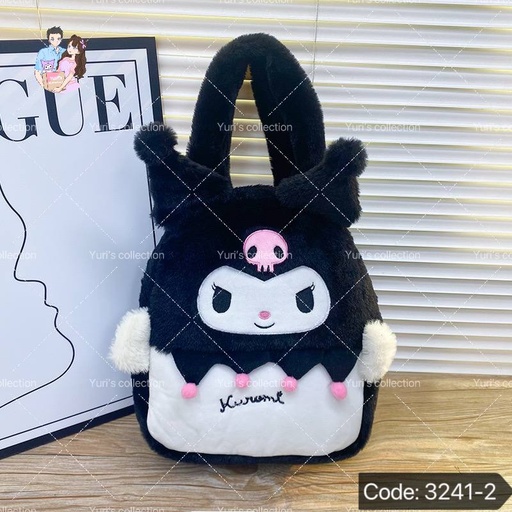 [3241-2] Fluffy Handbag \ Kuromi