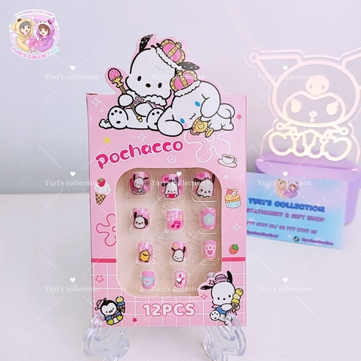 [3953-6] Nail With Glue 12pcs \ Pochacco 