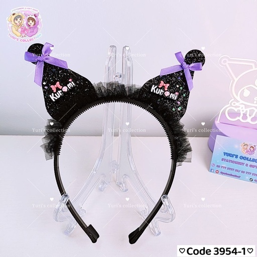 [3954-1] HeadBand With Ribbon \ Kuromi 