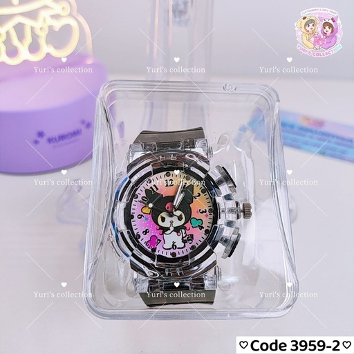 [3959-2] New Design LED Light Watch \ KM (Black)