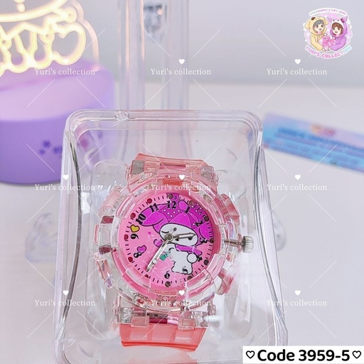 [3959-5] New Design LED Light Watch \ MM (Pink)