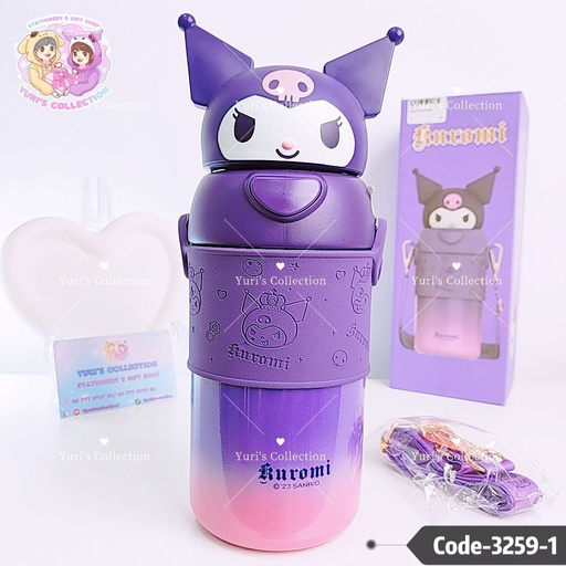 [3259-1] Kuromi Huge Head Water Bottle