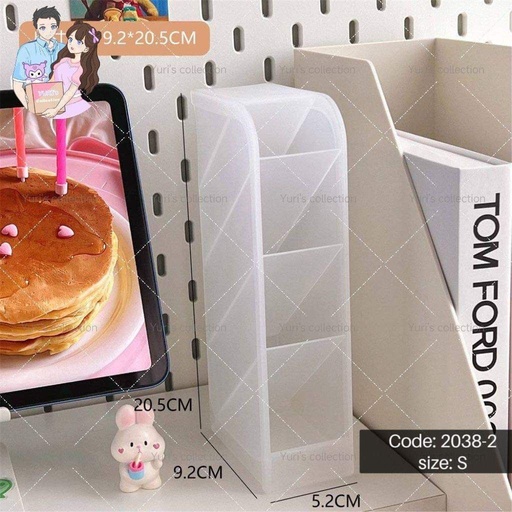 [2038-2] Cute Pen Stand (S) (Transparent White)