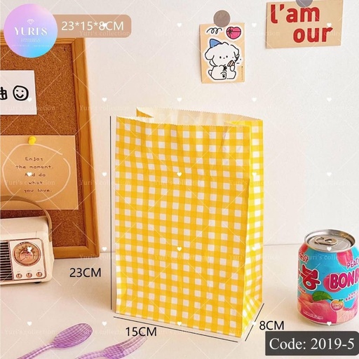 [2019-5] Paper Bag Yellow (23*15*8cm)