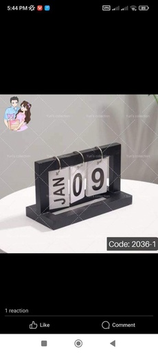 [2036-1] Desk Calendar \ Black 