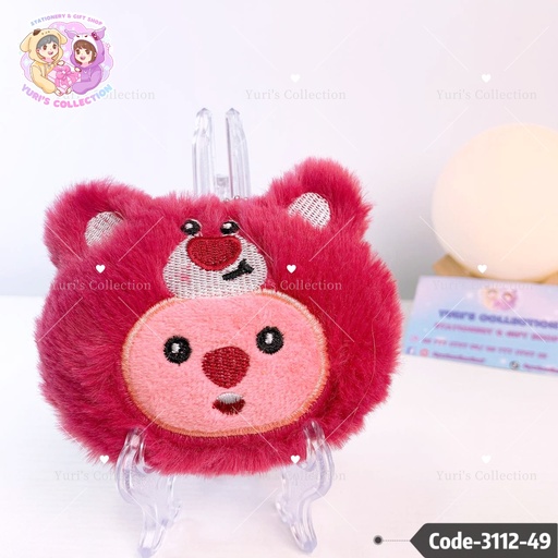[3112-49] Fluffy Plush Keychain \ Lotso 
