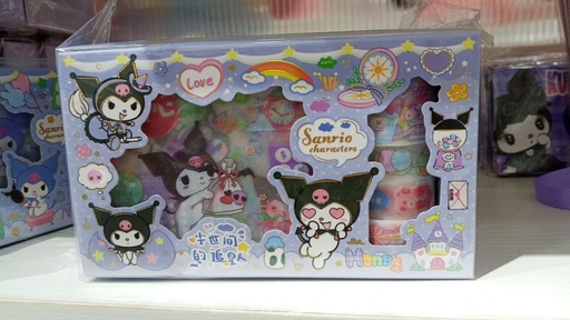 [3254-1] Kuromi Sticker + Washi Tape (purple)