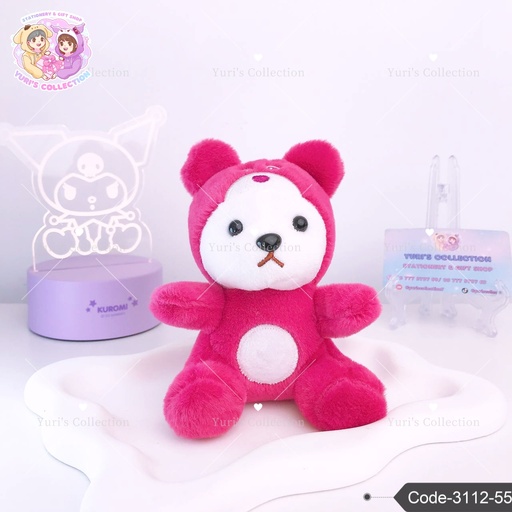 [3112-55] Plush Keychain \ Lotso Hoddie Bear