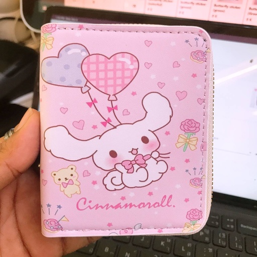 [4173-18] Sanrio Zip Wallet \ Cinna (Pink)