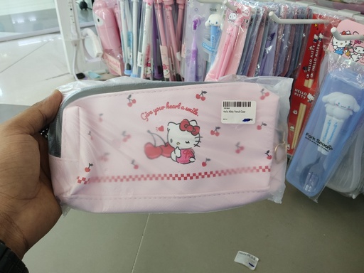 [3055-7] HelloKitty Pencil Case \ 2 Zips 
