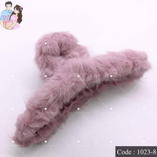 [1023-8] Fluffy Hair Band \ *Pink Brown*
