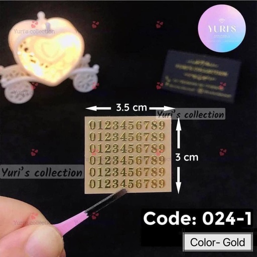 [024-1] 0123 Sticker small Size \ *Gold* 