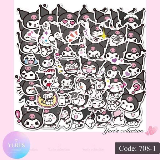 [708-1] Sticker Pack \ Kuromi *45-50pcs*